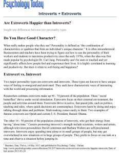  Introverts and Extraverts